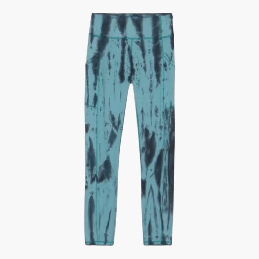 Lululemon Leggings High Rise Tie Dye Teal Blue Women Size 6